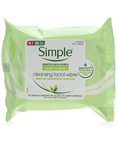 Simple Cleansing Facial Wipes - 25 wipe pack