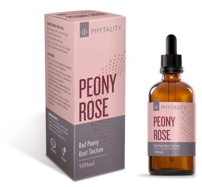 Phytality Peony Rose Extract 100ml dropper bottle and box