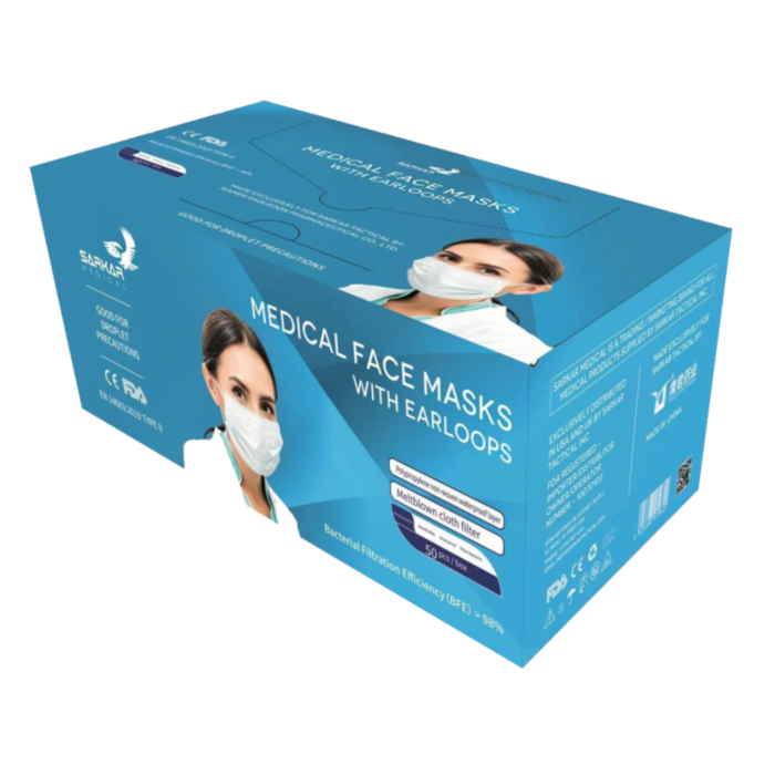 Sarkar Medical Type IIR Medical Face Mask - Box of 50 Masks