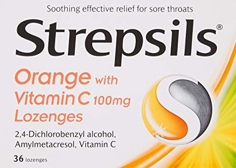Strepsils Orange With Vitamin C Lozenges - 36 Pack
