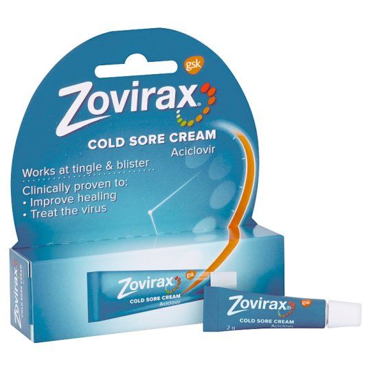 Zovirax cold sore cream - 2g Tube